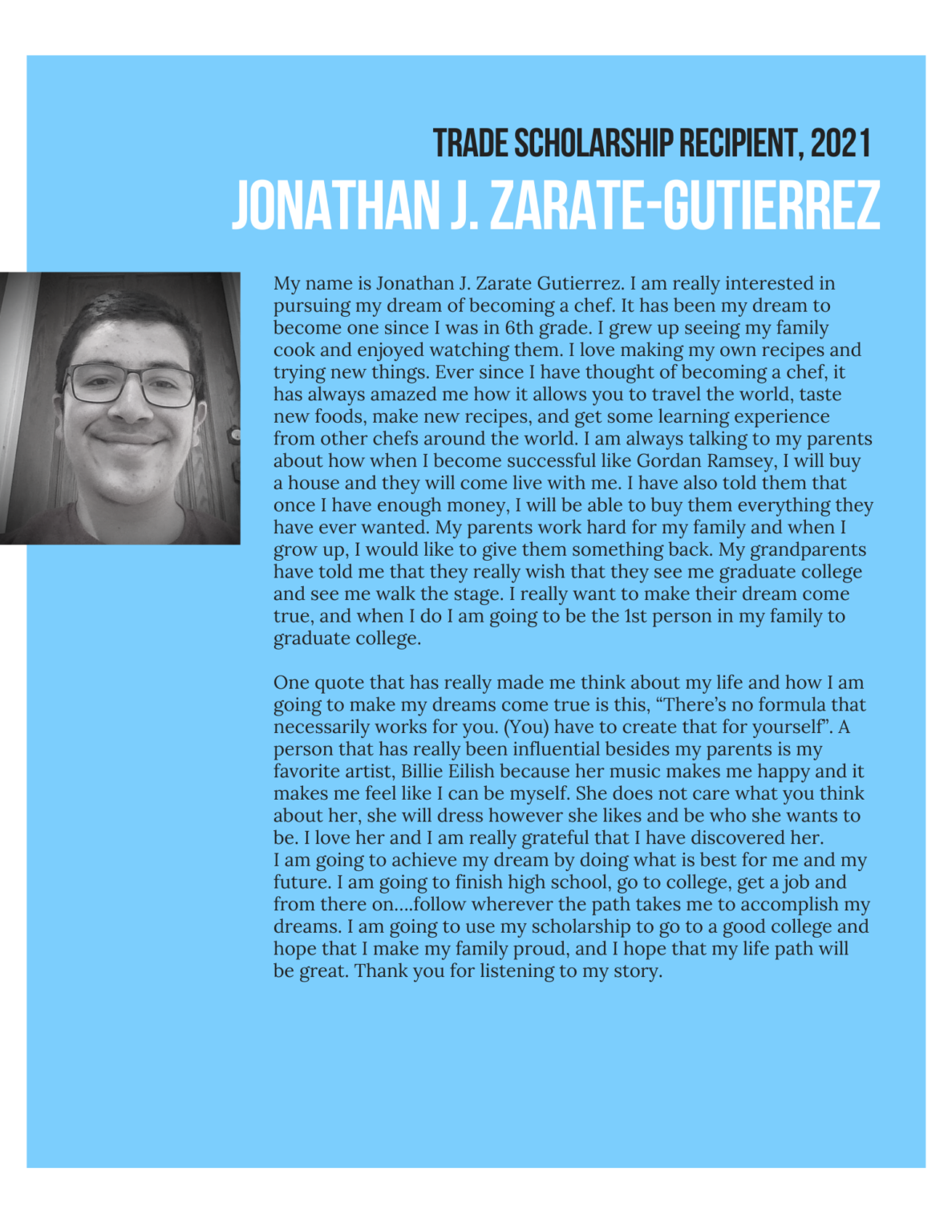 jonathan zarate essay