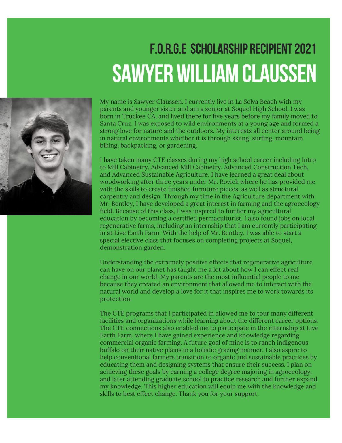 sawyer william claussen essay