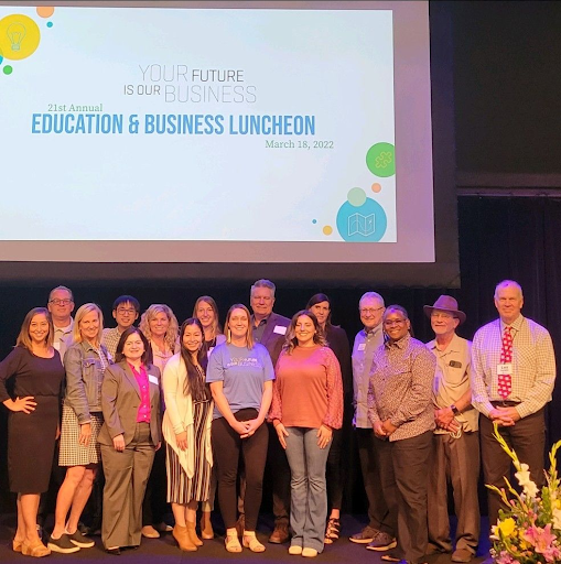 YFIOB Board Members standing on stage