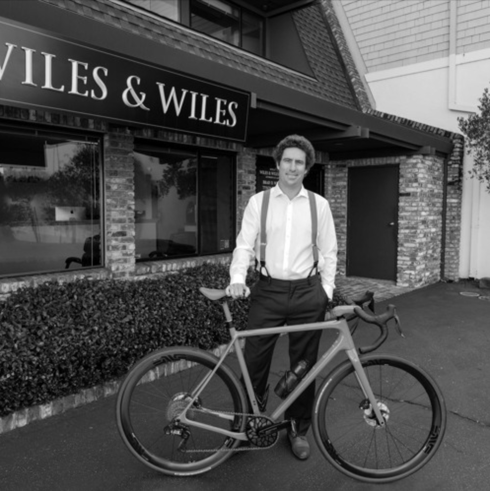 Tyson Wiles with a bike