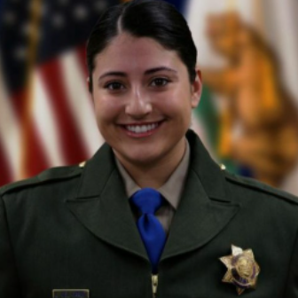 Lauren Del Carlo wearing High Patrol uniform