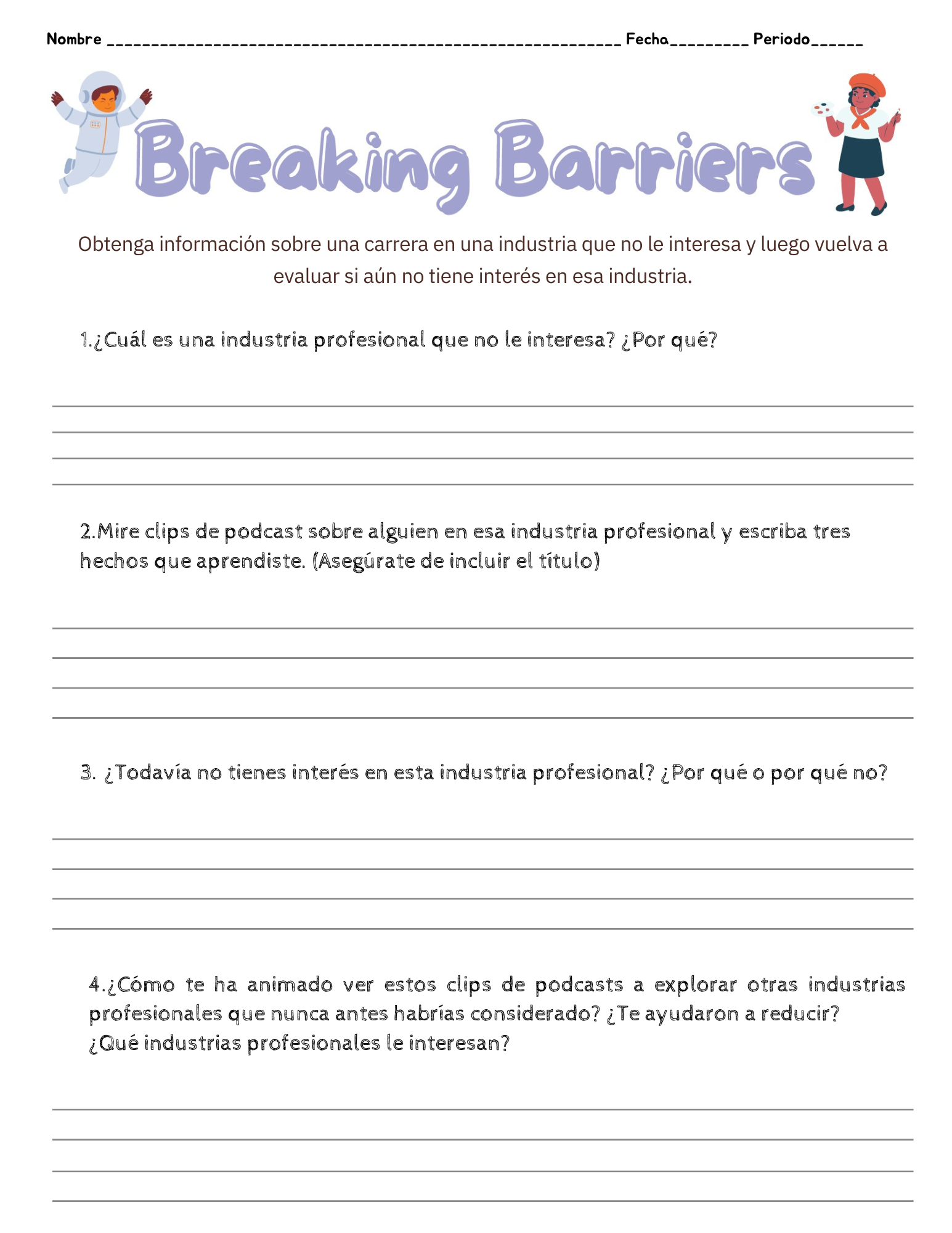 What to Be Podcast Handout #5
